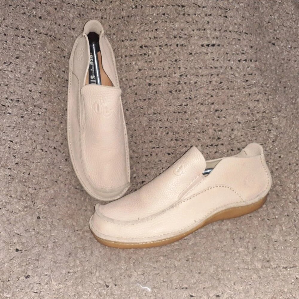 BED STU-The Next Step-Moccasins-Beige Leather Loafers/Driving Shoes-Sz 11.5-EX